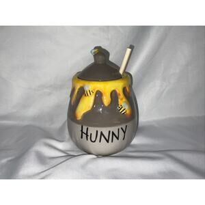 NEW DISNEY WINNIE THE POOH HUNNY POT HONEY COMB HONEY POT 5”